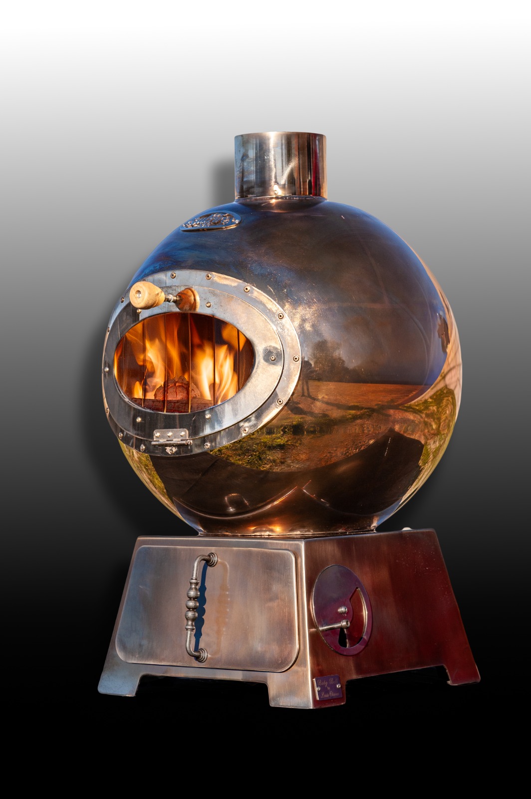 Baby Bell Stainless Steel Fireplace by Soulfires